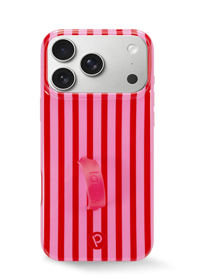 Berry Stripes Protective Phone Case