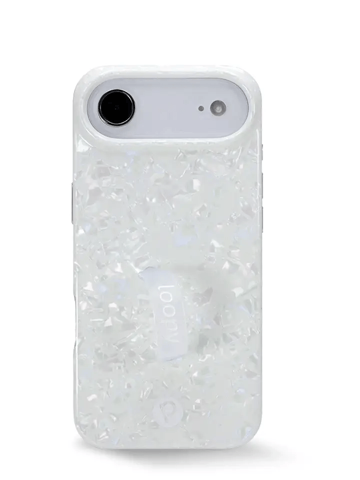 White Opal Shell Protective Phone Case