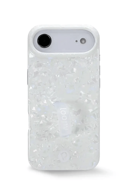 White Opal Shell Protective Phone Case