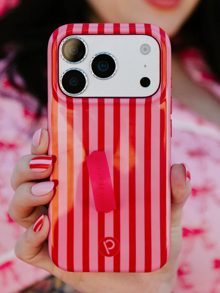 Berry Stripes Protective Phone Case