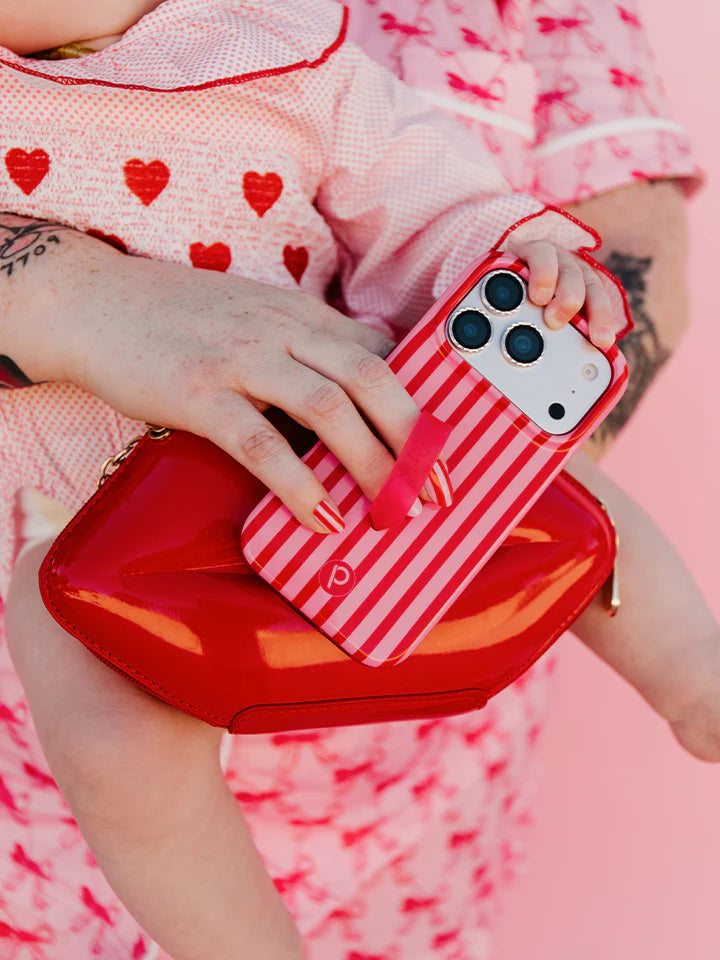 Berry Stripes Protective Phone Case