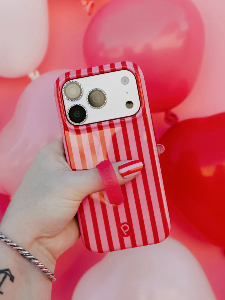 Berry Stripes Protective Phone Case