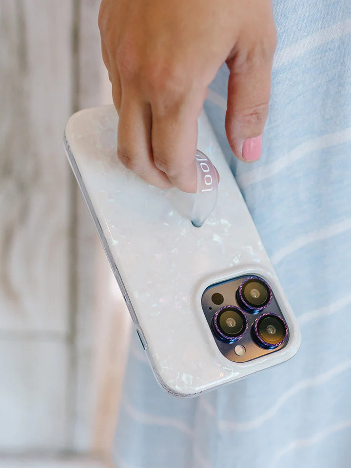 White Opal Shell Protective Phone Case